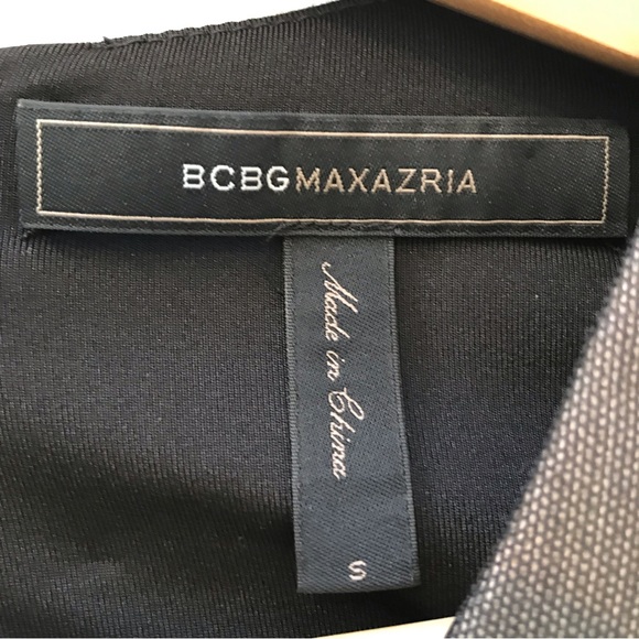BCBG MaxAzria Little Black Dress Long Sleeve V Neck Mid Length Bodycon Womens S - Picture 10 of 14